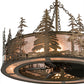 Meyda Lighting Tall Pines 44" 8-Light Antique Copper Chandelier With Silver Mica Shade Glass and Fan