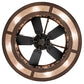 Meyda Lighting Tall Pines 44" 8-Light Mahogany Bronze Chandelier With Silver Mica Shade Glass and Fan