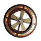 Meyda Lighting Tall Pines 44" 8-Light Rust Chandelier With Silver Mica Shade Glass and 29" Silver Fan
