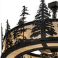 Meyda Lighting Tall Pines 45" 11-Light Black Chandelier With Beige Sahara Taupe Idalight Shade Glass and Fan