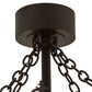 Meyda Lighting Tall Pines 45" 11-Light Oil Rubbed Bronze Chandelier With Amber Mica Shade Glass and Fan