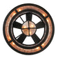 Meyda Lighting Tall Pines 45" 11-Light Oil Rubbed Bronze Chandelier With Silver Mica Shade Glass and Fan
