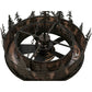 Meyda Lighting Tall Pines 45" 11-Light Oil Rubbed Bronze Chandelier With Silver Mica Shade Glass and Fan