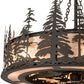 Meyda Lighting Tall Pines 45" 12-Light Oil Rubbed Bronze Chandelier With Silver Mica Shade Glass