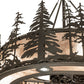 Meyda Lighting Tall Pines 45" 12-Light Oil Rubbed Bronze Chandelier With Silver Mica Shade Glass and Fan