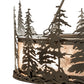 Meyda Lighting Tall Pines 45" 12-Light Oil Rubbed Bronze Chandelier With Silver Mica Shade Glass and Fan