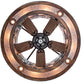 Meyda Lighting Tall Pines 45" 16-Light Vintage Copper & Oil Rubbed Bronze Chandelier With Silver Mica Shade Glass and Fan