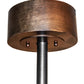 Meyda Lighting Tall Pines 45" 16-Light Vintage Copper & Oil Rubbed Bronze Chandelier With Silver Mica Shade Glass and Fan