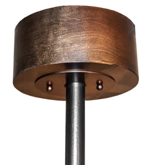 Meyda Lighting Tall Pines 45" 16-Light Vintage Copper & Oil Rubbed Bronze Chandelier With Silver Mica Shade Glass and Fan