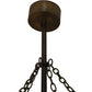Meyda Lighting Tall Pines 45" 20-Light Dark Burnished Antique Copper Chandelier With Ambra Siena Idalight Shade Glass and Fan