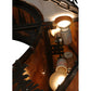 Meyda Lighting Tall Pines 45" 20-Light Dark Burnished Antique Copper Chandelier With Ambra Siena Idalight Shade Glass and Fan