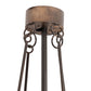 Meyda Lighting Tall Pines 45" 24-Light Antique Copper Chandelier With Ambra Siena Idalight Shade