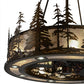 Meyda Lighting Tall Pines 45" 24-Light Antique Copper Chandelier With Silver Mica Shade Glass and Fan