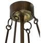 Meyda Lighting Tall Pines 45" 24-Light Antique Copper Chandelier With Silver Mica Shade Glass and Fan
