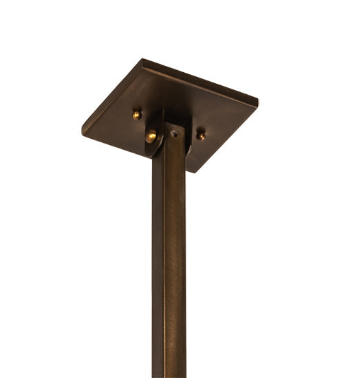 Meyda Lighting Tall Pines 45" 3-Light Antique Copper Island Pendant Light With Silver Shade Glass