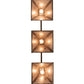 Meyda Lighting Tall Pines 45" 3-Light Antique Copper Island Pendant Light With Silver Shade Glass