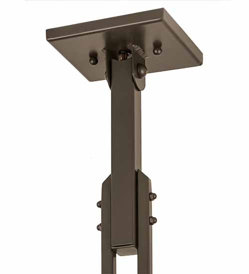 Meyda Lighting Tall Pines 45" 3-Light Timeless Bronze Island Pendant Light With Amber Mica Shade Glass