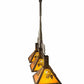Meyda Lighting Tall Pines 45" 3-Light Timeless Bronze Island Pendant Light With Amber Mica Shade Glass