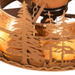 Meyda Lighting Tall Pines 45" 8-Light Oil Rubbed Bronze Chandelier With Amber Mica Shade Glass and Fan