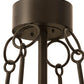 Meyda Lighting Tall Pines 45" 8-Light Satin Black Wrought Iron Chandelier With Silver Mica Shade Glass and Fan