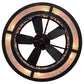 Meyda Lighting Tall Pines 45" 8-Light Textured Black Chandelier With Silver Mica Shade Glass and Fan