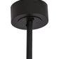 Meyda Lighting Tall Pines 45" 8-Light Textured Black Chandelier With Silver Mica Shade Glass and Fan