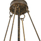 Meyda Lighting Tall Pines 46" 8-Light Antique Bronze Chandelier With Amber Mica Shade Glass and Black Fan