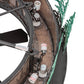 Meyda Lighting Tall Pines 48" 20-Light Wrought Iron & Green Trees Chandelier With Silver Mica Shade Glass and Fan