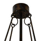 Meyda Lighting Tall Pines 48" 21-Light Dark Burnished Antique Copper Chandelier With Amber Mica Shade Glass and Fan