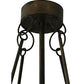 Meyda Lighting Tall Pines 48" 21-Light Dark Burnished Antique Copper Chandelier With Silver Mica Shade Glass and Fan