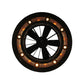 Meyda Lighting Tall Pines 48" 21-Light Dark Burnished Antique Copper Chandelier With Silver Mica Shade Glass and Fan