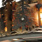 Meyda Lighting Tall Pines 48" 21-Light Dark Burnished Antique Copper Chandelier With Silver Mica Shade Glass and Fan