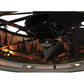 Meyda Lighting Tall Pines 48" 21-Light Dark Burnished Antique Copper Chandelier With Silver Mica Shade Glass and Fan