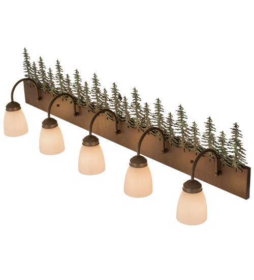 Meyda Lighting Tall Pines 48" 5-Light Brown Vanity Light