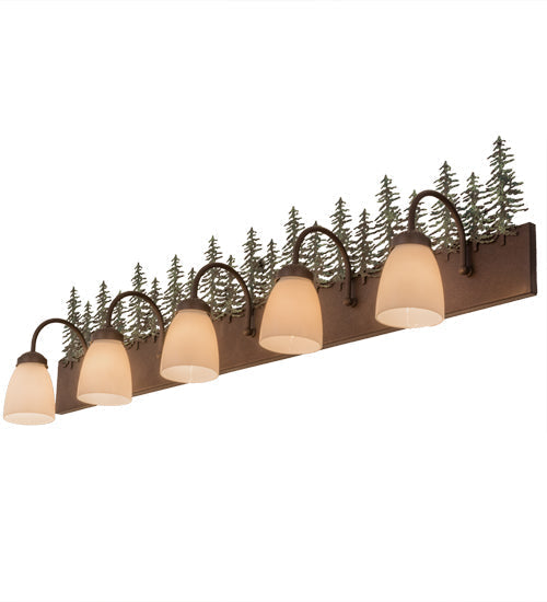 Meyda Lighting Tall Pines 48" 5-Light Brown Vanity Light