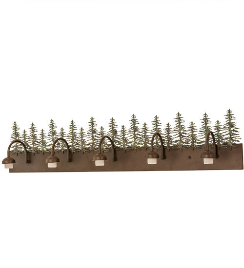 Meyda Lighting Tall Pines 48" 5-Light Brown Vanity Light