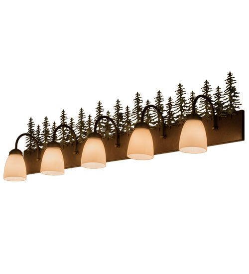 Meyda Lighting Tall Pines 48" 5-Light Brown Vanity Light