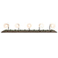 Meyda Lighting Tall Pines 48" 5-Light Timeless Bronze Vanity Light With White Shade Glass