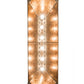 Meyda Lighting Tall Pines 48" 6-Light Antique Copper Island Pendant Light With Amber Mica Shade Glass