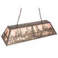 Meyda Lighting Tall Pines 48" 6-Light Antique Copper Island Pendant Light With Silver Mica Shade Glass