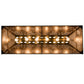 Meyda Lighting Tall Pines 48" 6-Light Antique Copper Island Pendant Light With Silver Mica Shade Glass