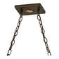 Meyda Lighting Tall Pines 48" 6-Light Antique Copper Island Pendant Light With Silver Mica Shade Glass