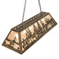 Meyda Lighting Tall Pines 48" 6-Light Antique Copper Island Pendant Light With Silver Mica Shade Glass