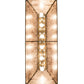 Meyda Lighting Tall Pines 48" 6-Light Antique Copper Island Pendant Light With Silver Mica Shade Glass