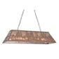 Meyda Lighting Tall Pines 48" 6-Light Cafe Noir Island Pendant Light With Silver Mica Shade Glass