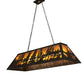 Meyda Lighting Tall Pines 48" 6-Light Oil Rubbed Bronze Island Pendant Light With Amber Mica Shade Glass