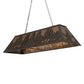 Meyda Lighting Tall Pines 48" 6-Light Oil Rubbed Bronze Island Pendant Light With Amber Mica Shade Glass