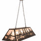 Meyda Lighting Tall Pines 48" 6-Light Oil Rubbed Bronze Island Pendant Light With Silver Mica Shade Glass