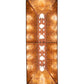 Meyda Lighting Tall Pines 48" 6-Light Rust Island Pendant Light With Amber Mica Shade Glass
