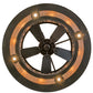Meyda Lighting Tall Pines 48" 8-Light Antique Copper & Green Trees Chandelier With Silver Mica Shade Glass and Fan